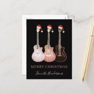 Cartes Pour Fêtes Annuelles Guitares rustiques joyeux noël Personnalisé