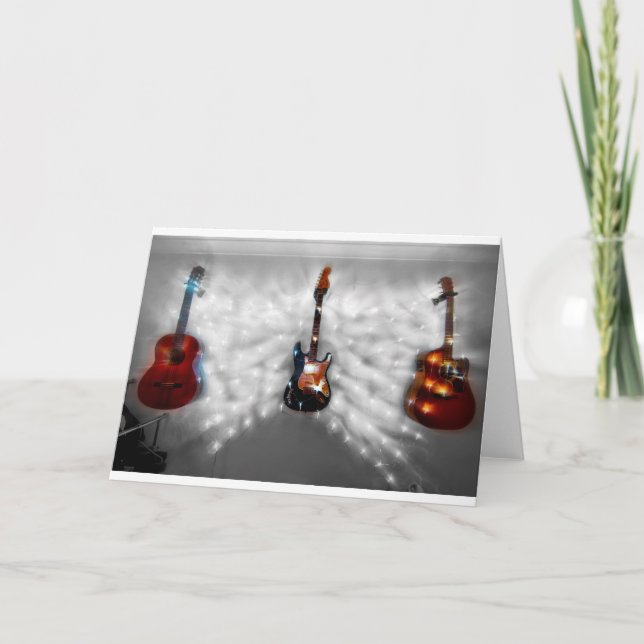 Cartes Pour Fêtes Annuelles Guitars de Christmas (Devant)