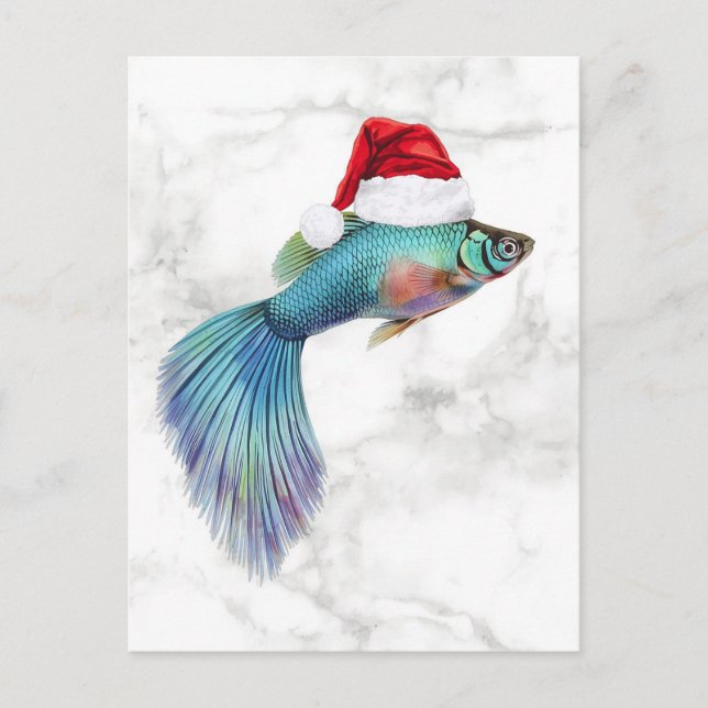 Cartes Pour Fêtes Annuelles Guppy Xmas (Devant)