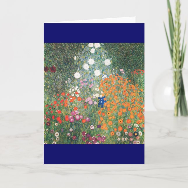 Cartes Pour Fêtes Annuelles Gustav Klimt Blumengarten (Devant)