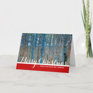Cartes Pour Fêtes Annuelles Gustav Klimt Forêt de hêtres Art fin vintage