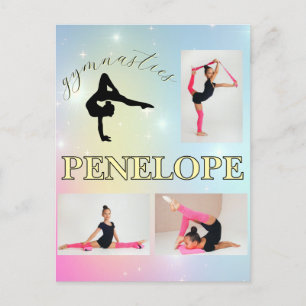 Cartes Pour Fêtes Annuelles Gymnastique Pastel Arc-en-ciel Gradient 3 Photo Pe