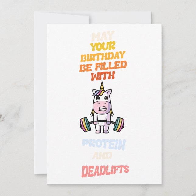 Cartes Pour Fêtes Annuelles H appy birthdya card protein and deadlift lover  (Devant)