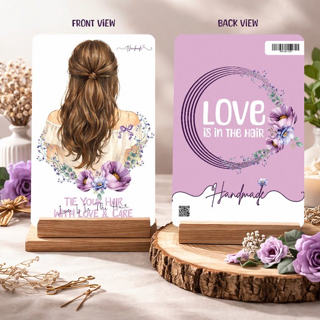 Cartes Pour Fêtes Annuelles Hair Clip & Scrunchie Display Card  Floral Boutiqe (Créateur téléchargé)