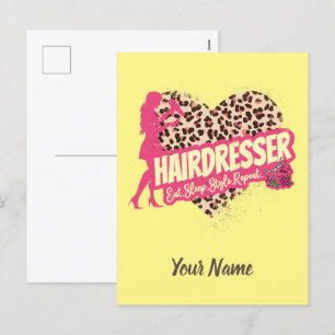 Cartes Pour Fêtes Annuelles Hairtraver leopard Hair Hustler Hairstylist
