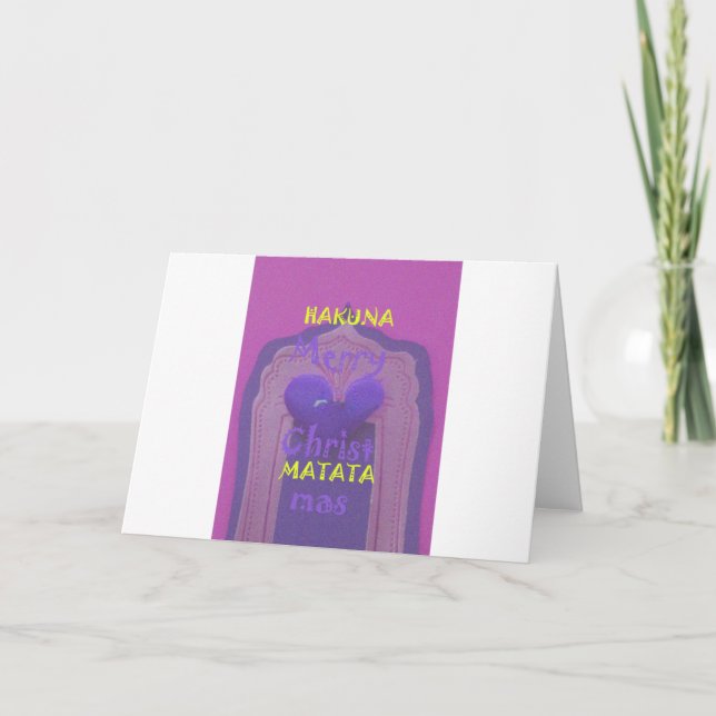 Cartes Pour Fêtes Annuelles Hakuna Matata Merry Christmas Love Design.jpg (Devant)