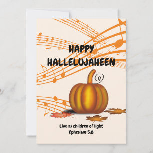 Cartes Pour Fêtes Annuelles HALLELUJAHEEN   Christian   Halloween