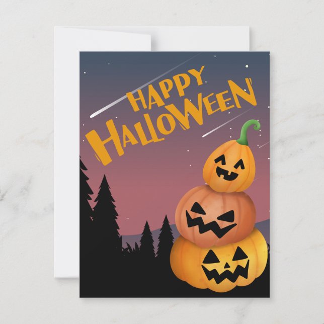CARTES POUR FÊTES ANNUELLES HALLOWEEN (Devant)