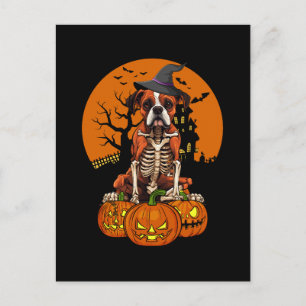Cartes Pour Fêtes Annuelles Halloween allemande de chien de boxe