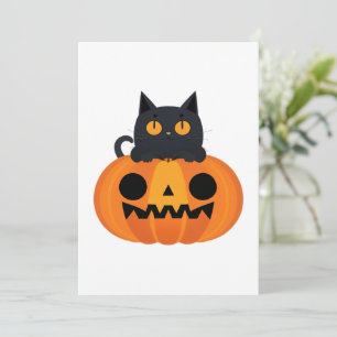 Cartes Pour Fêtes Annuelles Halloween Amis De Dessin Animé Mignons, Chaton Noi