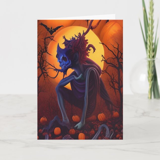 Cartes Pour Fêtes Annuelles Halloween Automne Equinox Samhain Imaginaire Autom (Devant)