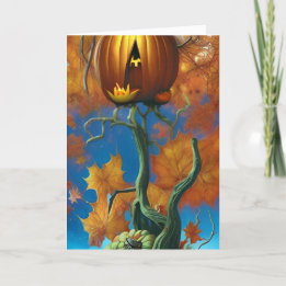 Cartes Pour Fêtes Annuelles Halloween Automne Equinox Samhain Imaginaire Autom