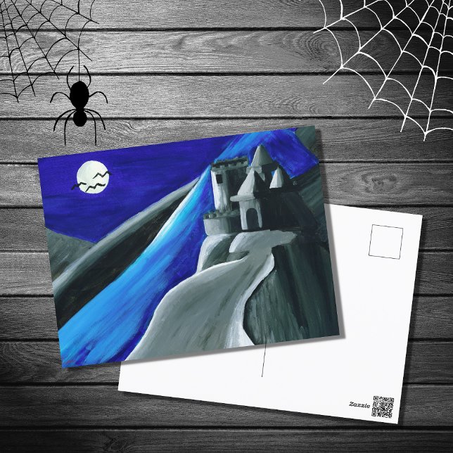 Cartes Pour Fêtes Annuelles Halloween chauves-souris Vampire Haunted House (Créateur téléchargé)