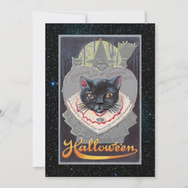 Cartes Pour Fêtes Annuelles Halloween drôle vintage modifiable (Devant)