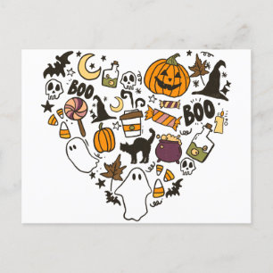 Cartes Pour Fêtes Annuelles Halloween en forme de coeur photo Collage Hallowee