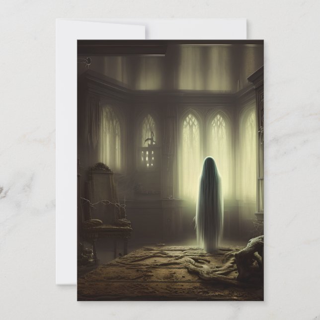 Cartes Pour Fêtes Annuelles Halloween Haunted House effroi (Devant)