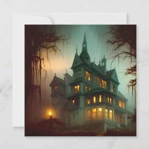 Cartes Pour Fêtes Annuelles Halloween Haunted House effroi