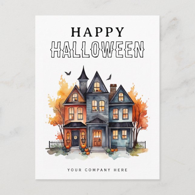 Cartes Pour Fêtes Annuelles Halloween House Immo Marketing (Devant)