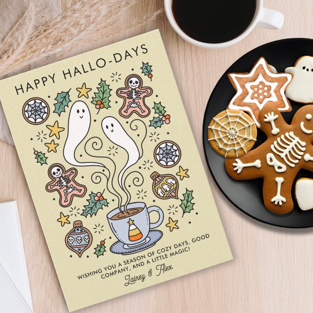 Cartes Pour Fêtes Annuelles Halloween Noël Mignon Cosy Sombres (Créateur téléchargé)