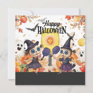 Cartes Pour Fêtes Annuelles Halloween pour la fête des joueurs de Pickleball 
