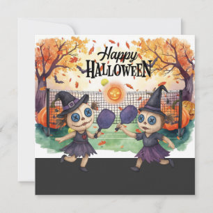 Cartes Pour Fêtes Annuelles Halloween pour la fête des joueurs de Pickleball 