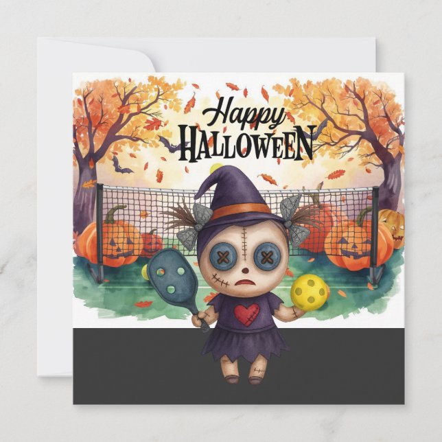 Cartes Pour Fêtes Annuelles Halloween pour la fête des joueurs de Pickleball  (Devant)