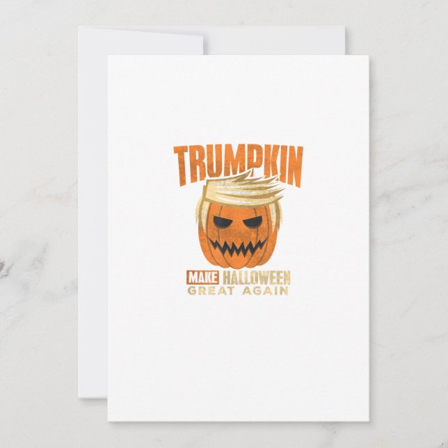 Cartes Pour Fêtes Annuelles Halloween Trumpkin drôle rendre l'Amérique grande (Devant)