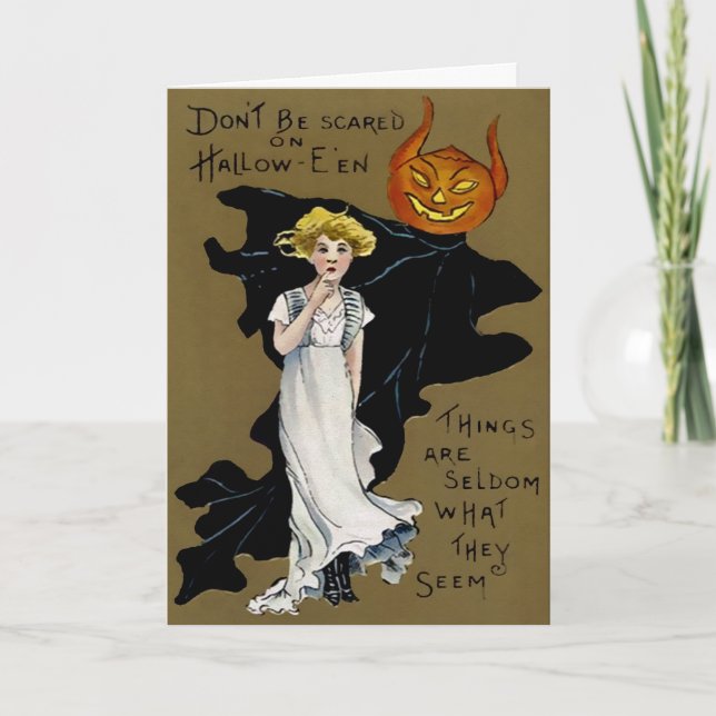 Cartes Pour Fêtes Annuelles Halloween Vintage (Devant)
