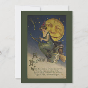 Cartes Pour Fêtes Annuelles Halloween vintage drôle modifiable