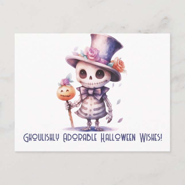 Cartes Pour Fêtes Annuelles Halloween Voisines Ghoulièrement adorable Hallowee (Devant)