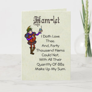 Cartes Pour Fêtes Annuelles Ham Radio Hamlet Citation Love Valentine Card