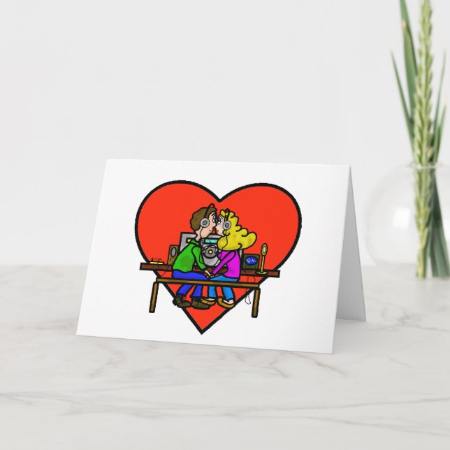 Cartes Pour Fêtes Annuelles Ham Radio Valentine's Day ou Romance (Devant)