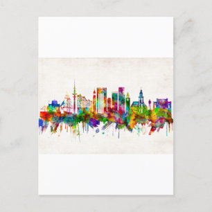 Cartes Pour Fêtes Annuelles Hambourg Allemagne Skyline