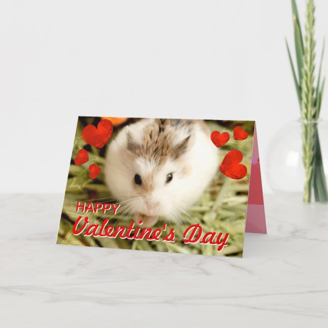 Cartes Pour Fêtes Annuelles HammyVille - hamster mignon Valentine de Robo (Devant)