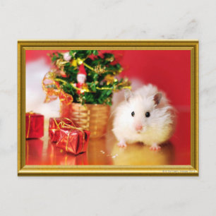 Cartes Pour Fêtes Annuelles Hamster Kokolinka avec arbre de Noël