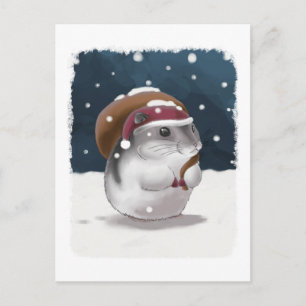 Cartes Pour Fêtes Annuelles Hamster Père Noël