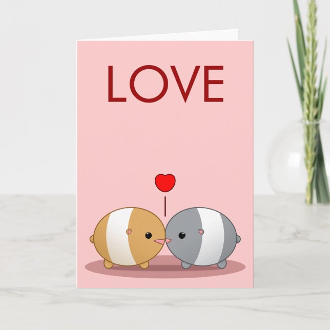 Cartes Pour Fêtes Annuelles hamsters amoureux (Devant)
