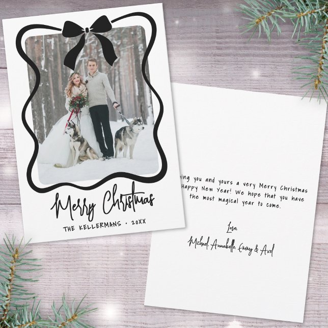 Cartes Pour Fêtes Annuelles Hand Drawn Whimsical Merry Christmas (Hand Drawn Whimsical Merry Christmas Holiday Card)