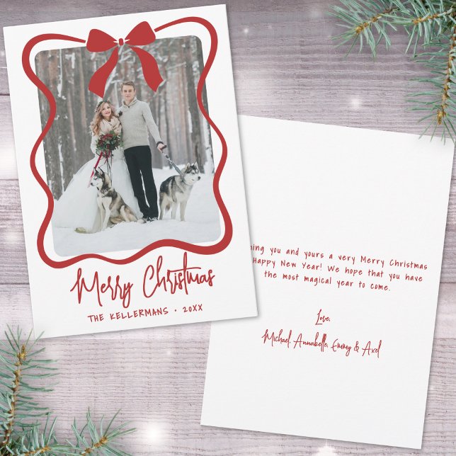 Cartes Pour Fêtes Annuelles Hand Drawn Whimsical Merry Christmas (Hand Drawn Whimsical Merry Christmas Holiday Card)