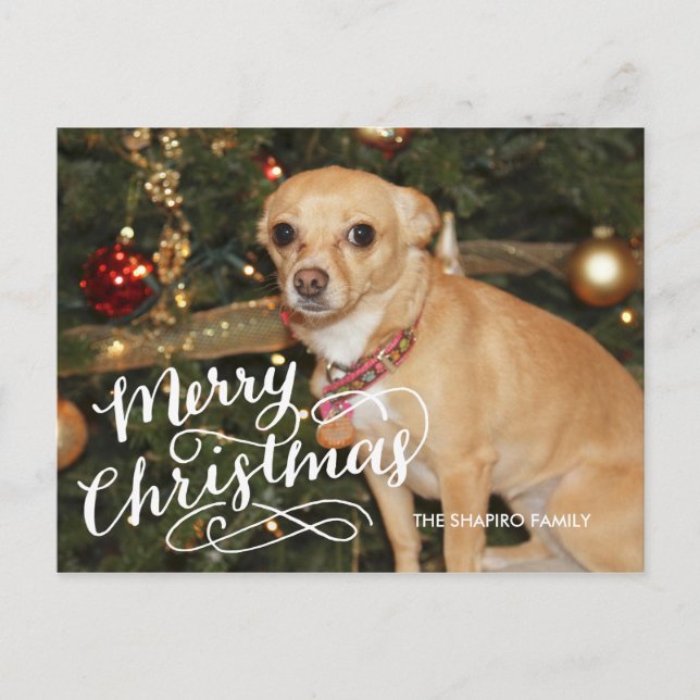 Cartes Pour Fêtes Annuelles Hand Lettered Holiday Card (Devant)