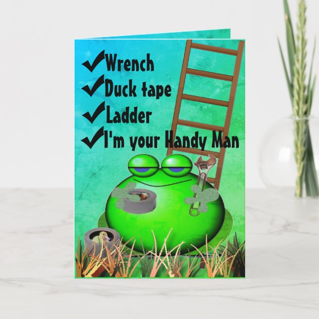 Cartes Pour Fêtes Annuelles Handyman (Devant)