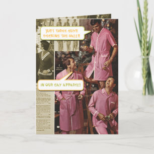 Cartes Pour Fêtes Annuelles Hanging Balls drôle gay Christmas card