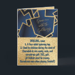 Cartes Pour Fêtes Annuelles Hanoukka Définir l'or et la marine de Dreidel<br><div class="desc">Drôle "Dreidel" Hanoukka/Chanukah, carte de voeux. Profitez d'une autre carte de voeux amusante "Définir ça". Cette carte de vacances "Dreidel" est idéale pour tous vos amis et votre famille cette année. Comme toujours, les éléments de conception peuvent être modifiés: déplacée, redimensionnée, pivotée, etc.Les couleurs Arrière - plans peuvent être modifiées....</div>