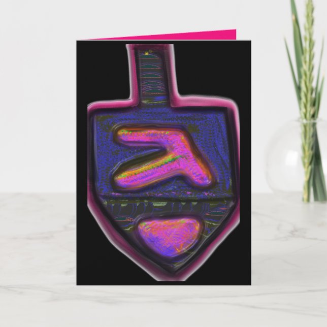 Cartes Pour Fêtes Annuelles Hanoukka dreidel (Devant)