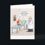 Cartes Pour Fêtes Annuelles Hanoukka Dreidel Doctor Funny Greeting Card<br><div class="desc">hiver Noël Père Noël neige saison de vacances drôle comédie plaisanterie hanoukka</div>
