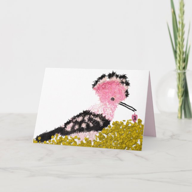 Cartes Pour Fêtes Annuelles Hanoukka dreidel gelée et hoopoe rose (Devant)