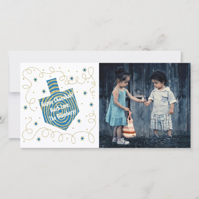 Cartes Pour Fêtes Annuelles Hanoukka Dreidel Pinwheel (Devant)