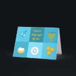 Cartes Pour Fêtes Annuelles Hanoukka drôle<br><div class="desc">Cartes de voeux heureuses de Hanoukka. Venez sur la lumière de bébé mon feu.</div>