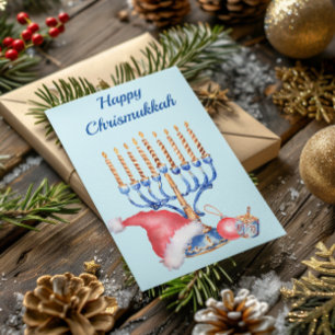 Cartes Pour Fêtes Annuelles Hanoukka et Noël Chrismoukka