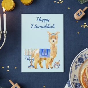 Cartes Pour Fêtes Annuelles Hanoukka Funny Llama Llamakkah Chrismukah
